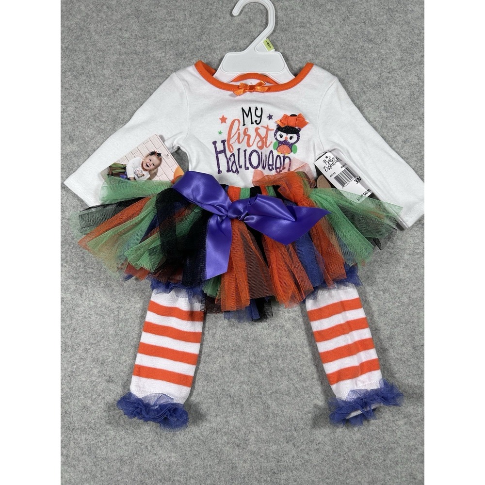 My First Halloween Costume Baby Essentials Tutu 3 Pc Set w/ Leg-warmers NWT